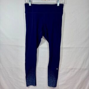 Lululemon Leggings Yoga Pants High Rise Blue Dot‎ Detail Athletic Size 6